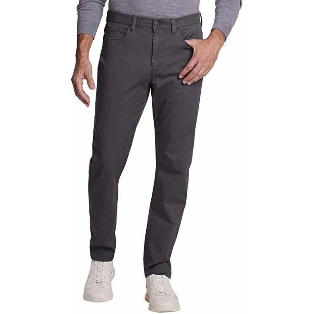 English Laundry Mens 32x29 5-Pocket Pants Charcoal Grey Cotton Stretch Chinos